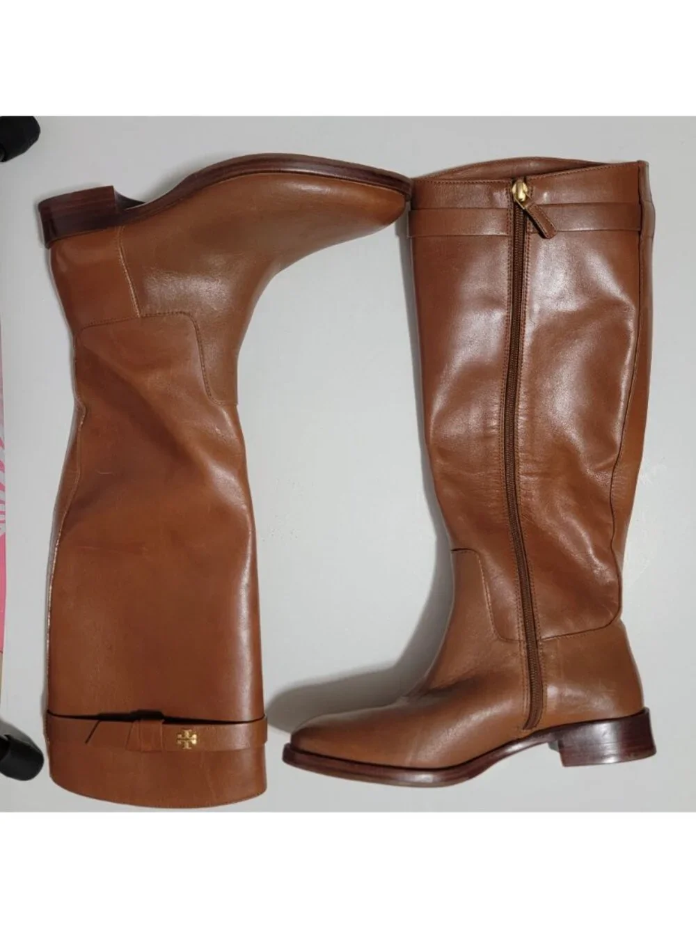 NEW Tory Burch Everly Riding Boot Knee High Brown Chic Contemporary Womens 6.5